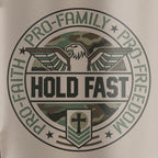 HOLD FAST 30 oz Stainless Steel Mug With Straw Pro Faith Eagle