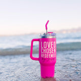 Kerusso 40 oz Stainless Steel Mug With Straw Loved