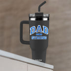 Kerusso 40 oz Stainless Steel Mug With Straw Dad