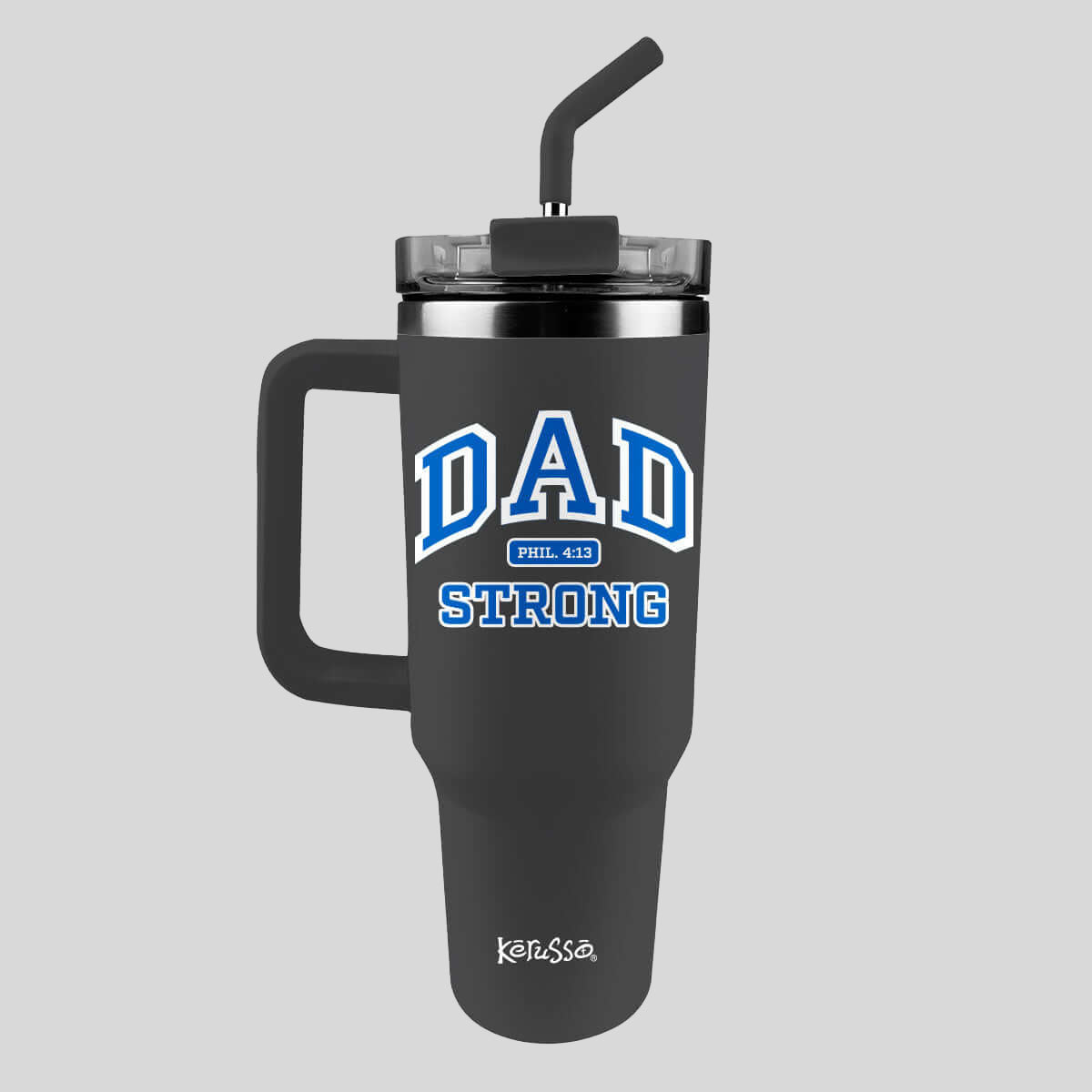 Kerusso 40 oz Stainless Steel Mug With Straw Dad Main image