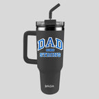 Kerusso 40 oz Stainless Steel Mug With Straw Dad