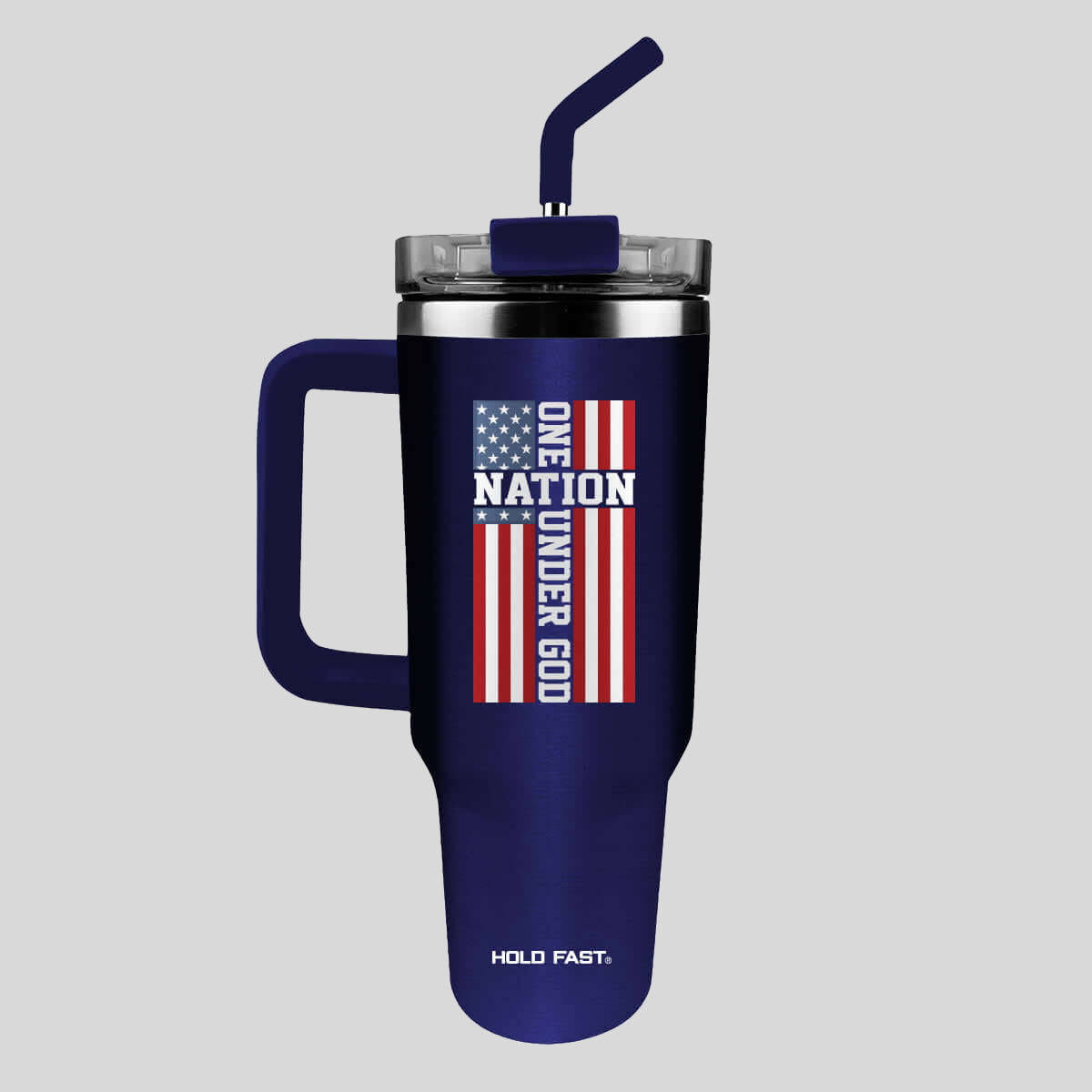 HOLD FAST 40 oz Stainless Steel Mug With Straw One Nation Main image