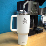 Kerusso 40 oz Stainless Steel Mug With Straw Stand With Jesus