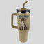 HOLD FAST 40 oz Stainless Steel Mug With Straw Hunting Dog