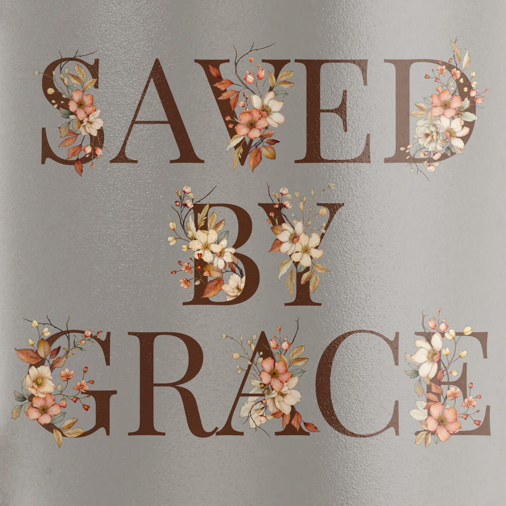 Kerusso 30 oz Stainless Steel Mug With Straw Saved By Grace