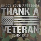 HOLD FAST 30 oz Stainless Steel Mug With Straw Thank A Veteran