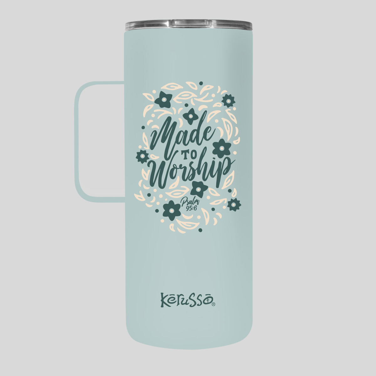 Kerusso 22 oz Stainless Steel Mug With Handle Made To Worship Main image