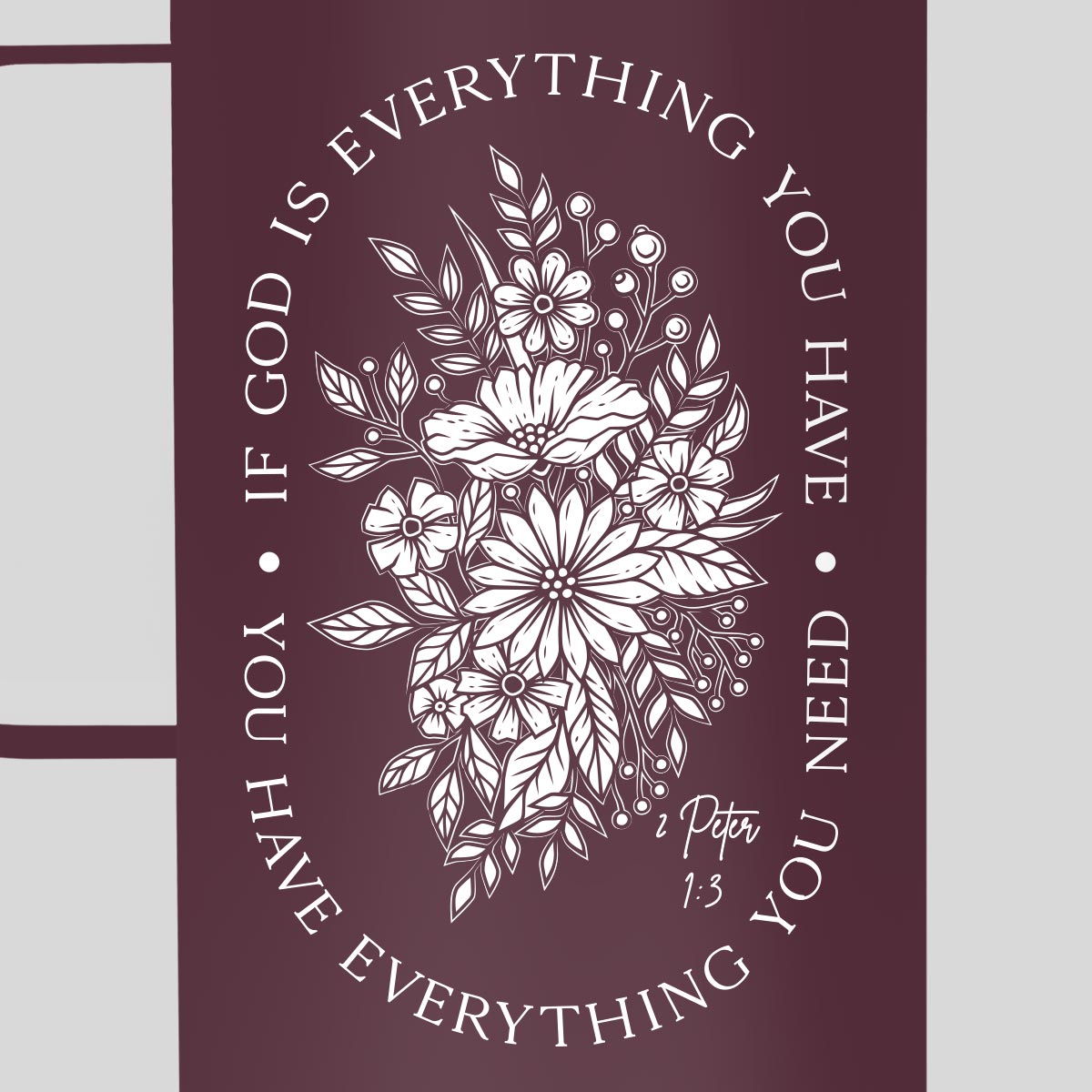 Kerusso 22 oz Stainless Steel Mug With Handle God Is Everything Secondary image