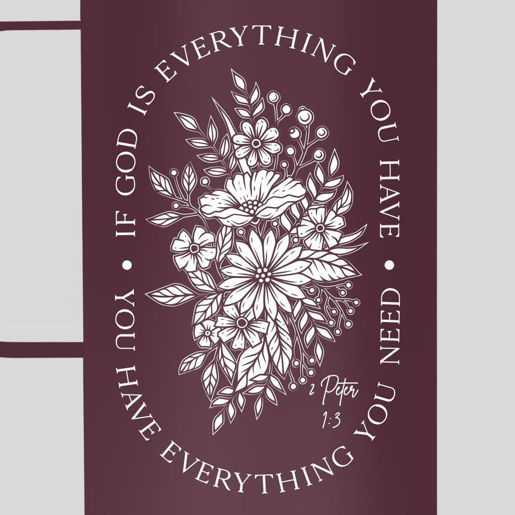 Kerusso 22 oz Stainless Steel Mug With Handle God Is Everything