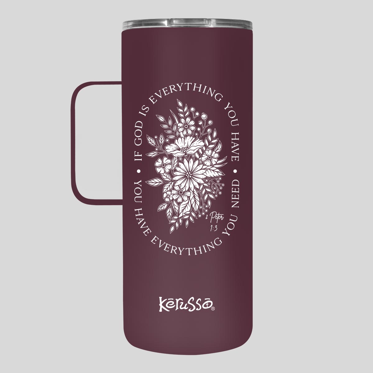 Kerusso 22 oz Stainless Steel Mug With Handle God Is Everything Main image