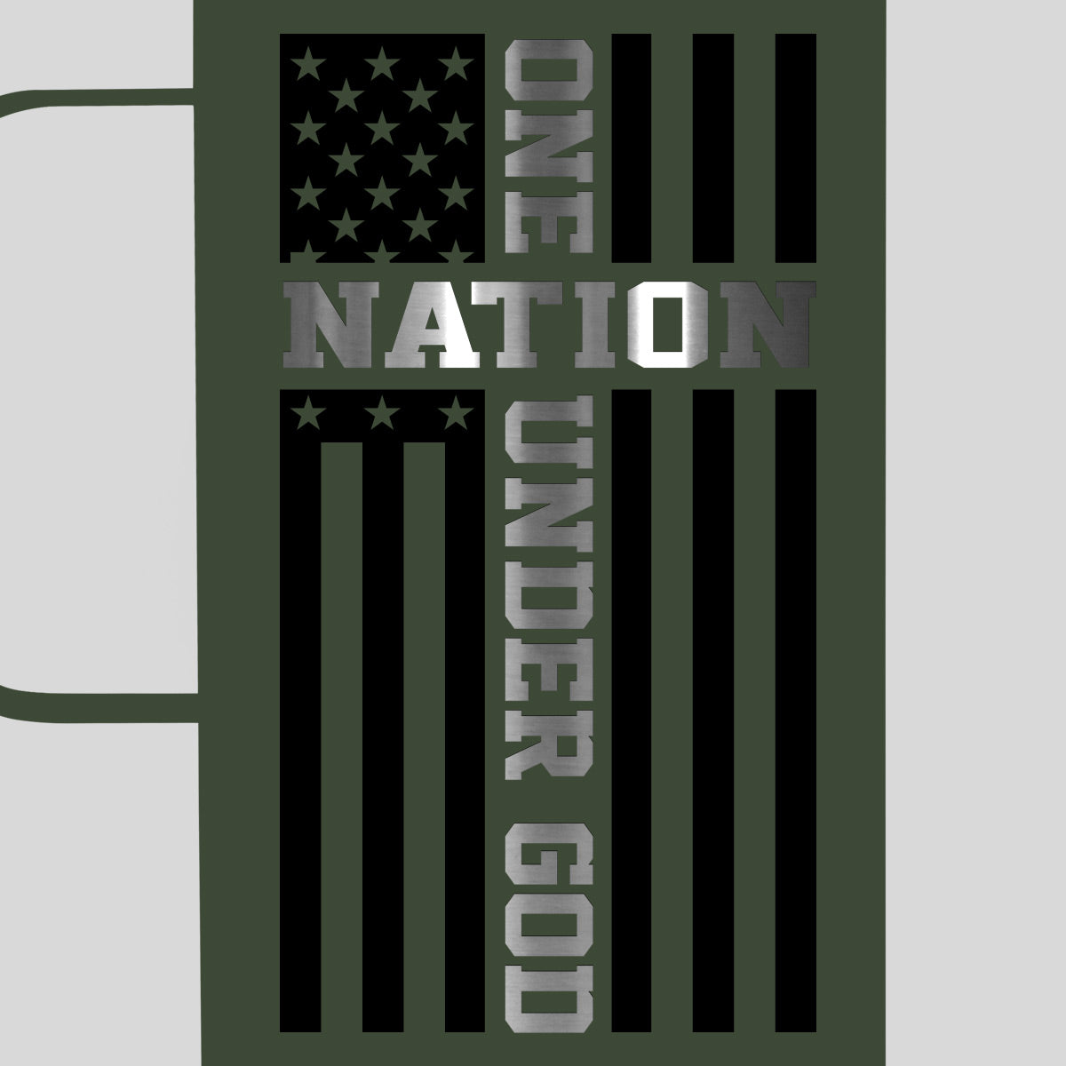 HOLD FAST 22 oz Stainless Steel Mug With Handle One Nation