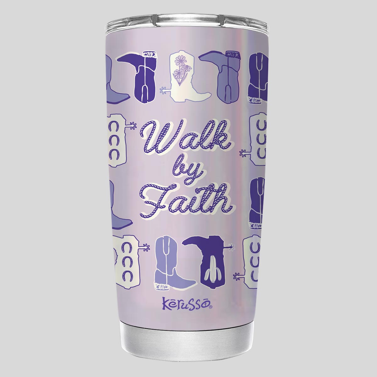 Kerusso 20 oz Stainless Steel Tumbler Walk By Faith Main image