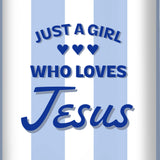 Kerusso 40 oz Stainless Steel Mug With Straw Just A Girl