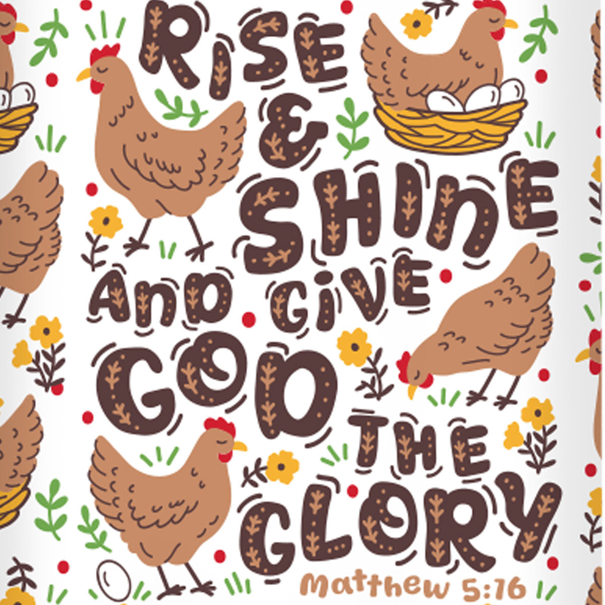 Kerusso 40 oz Stainless Steel Mug With Straw Rise And Shine Secondary image