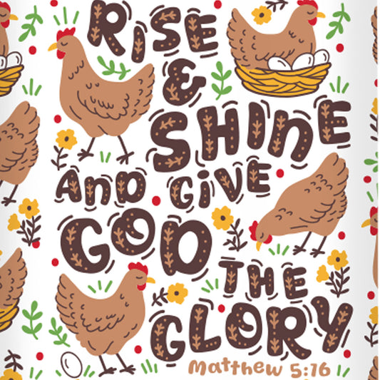 Kerusso 40 oz Stainless Steel Mug With Straw Rise And Shine