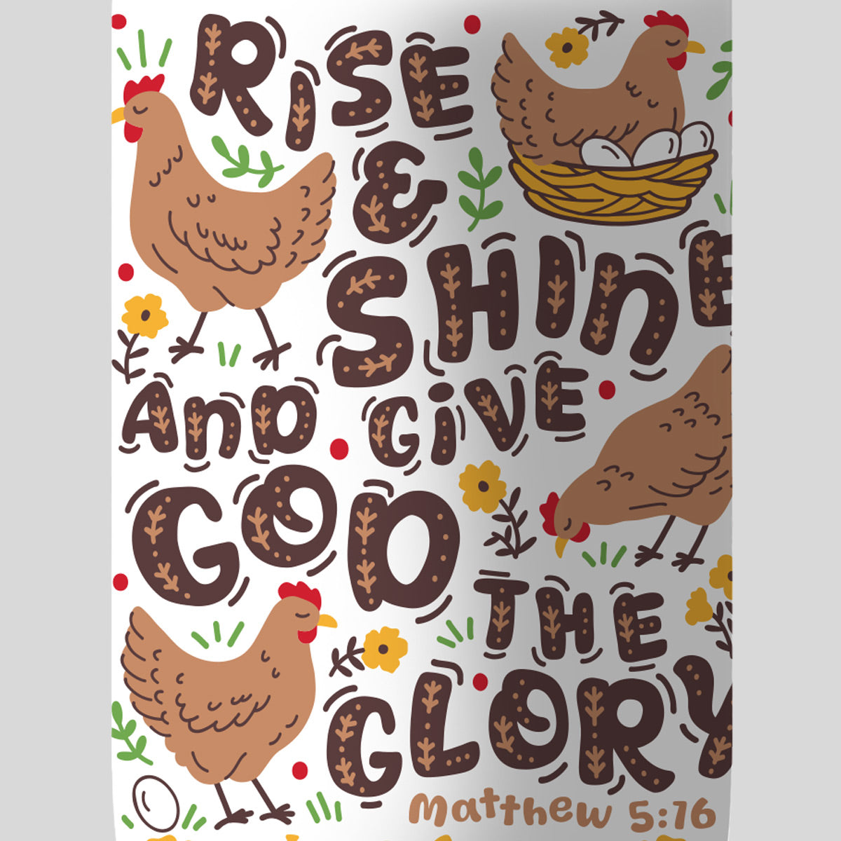 Kerusso 16 oz Stainless Steel Sport Bottle Rise And Shine Secondary image