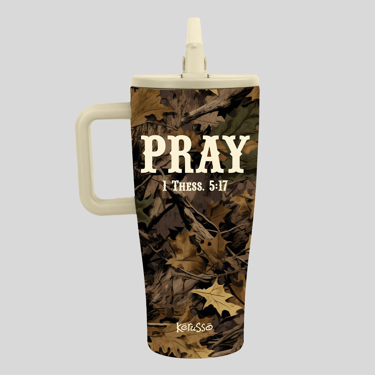 Kerusso 30 oz Stainless Steel Mug With Handle Pray Camo Main image