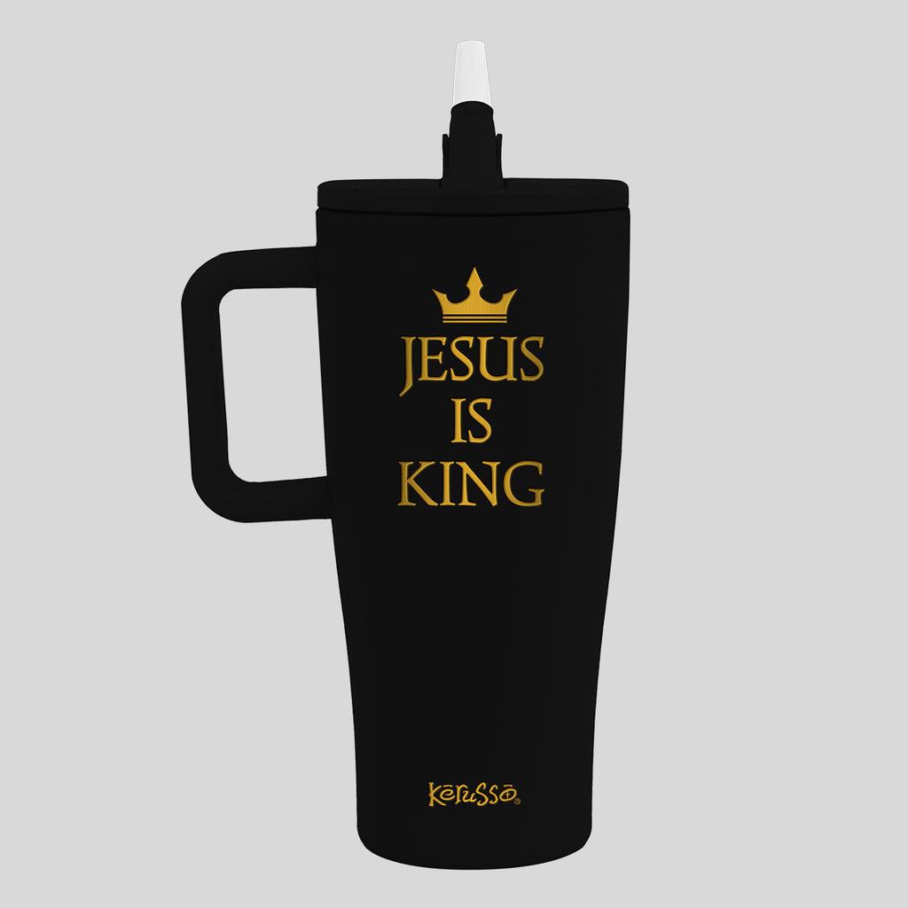 Kerusso 30 oz Stainless Steel Mug With Handle Jesus Is King