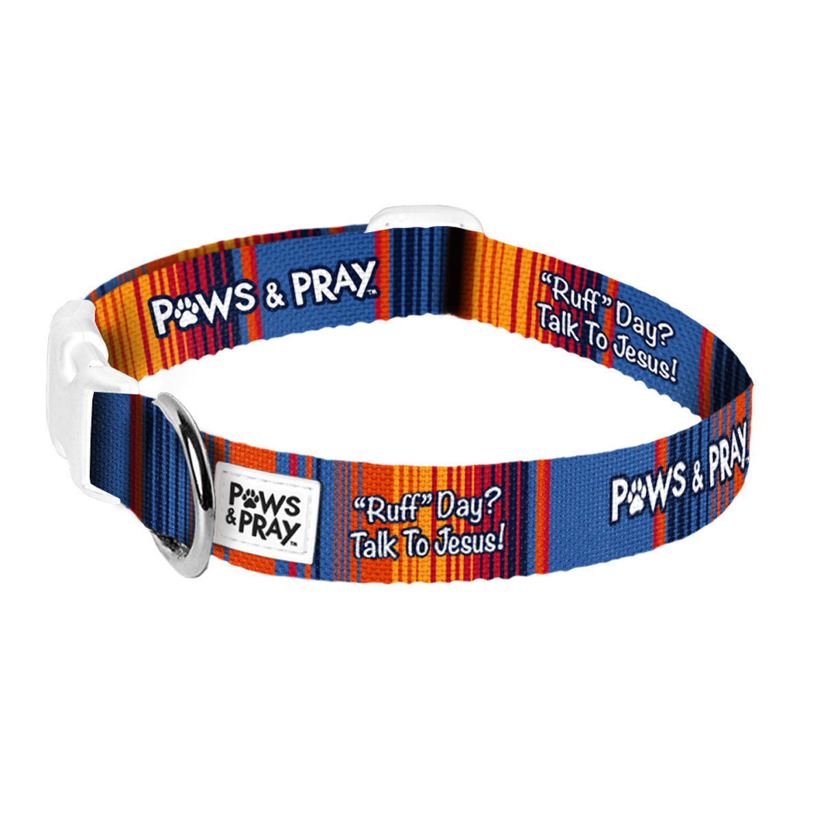 Paws & Pray Talk To Jesus Pet Collar Main image