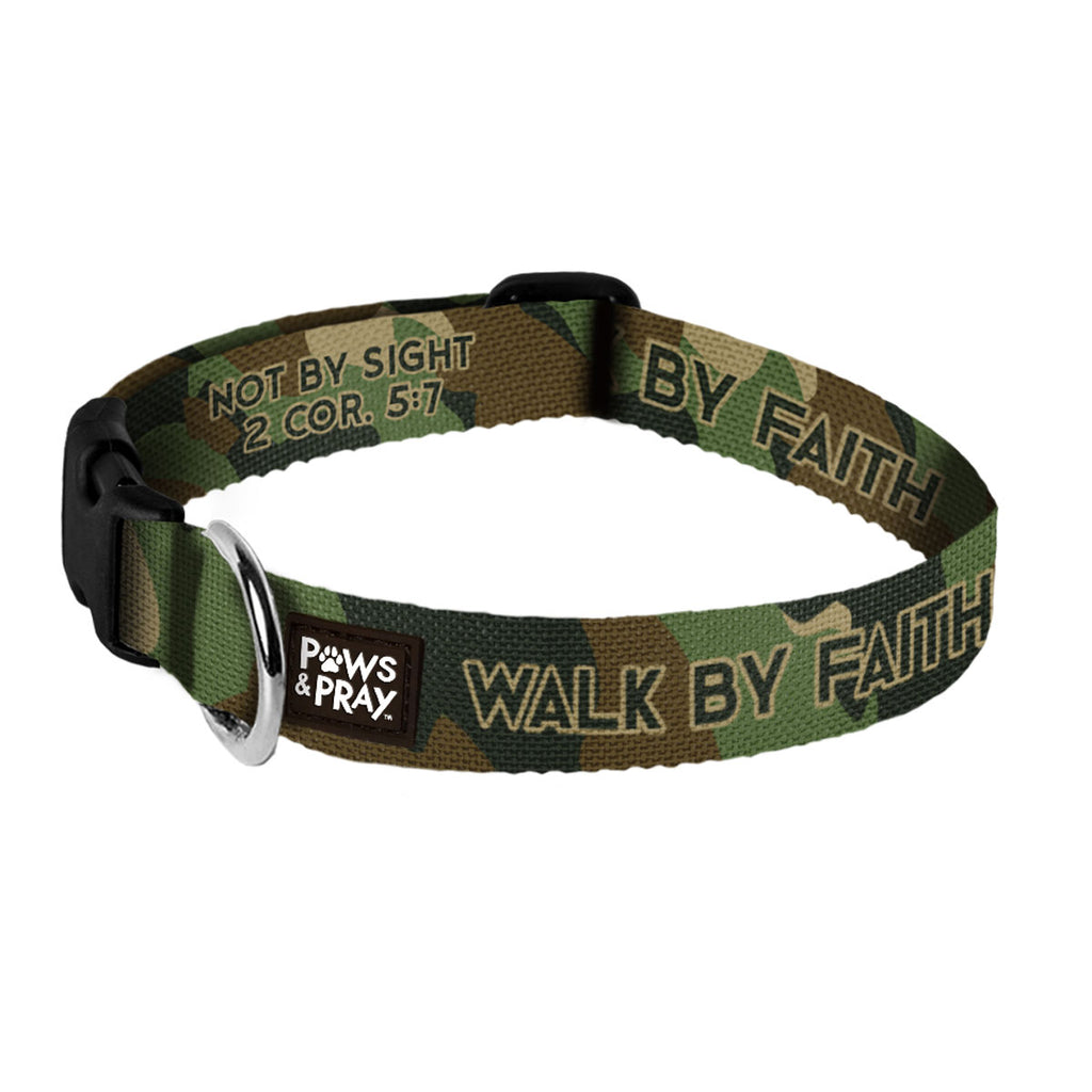 Paws & Pray Pet Collar We Walk By Faith