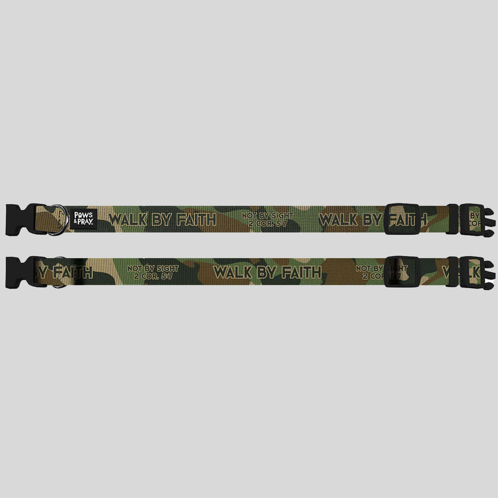 Paws & Pray Pet Collar We Walk By Faith