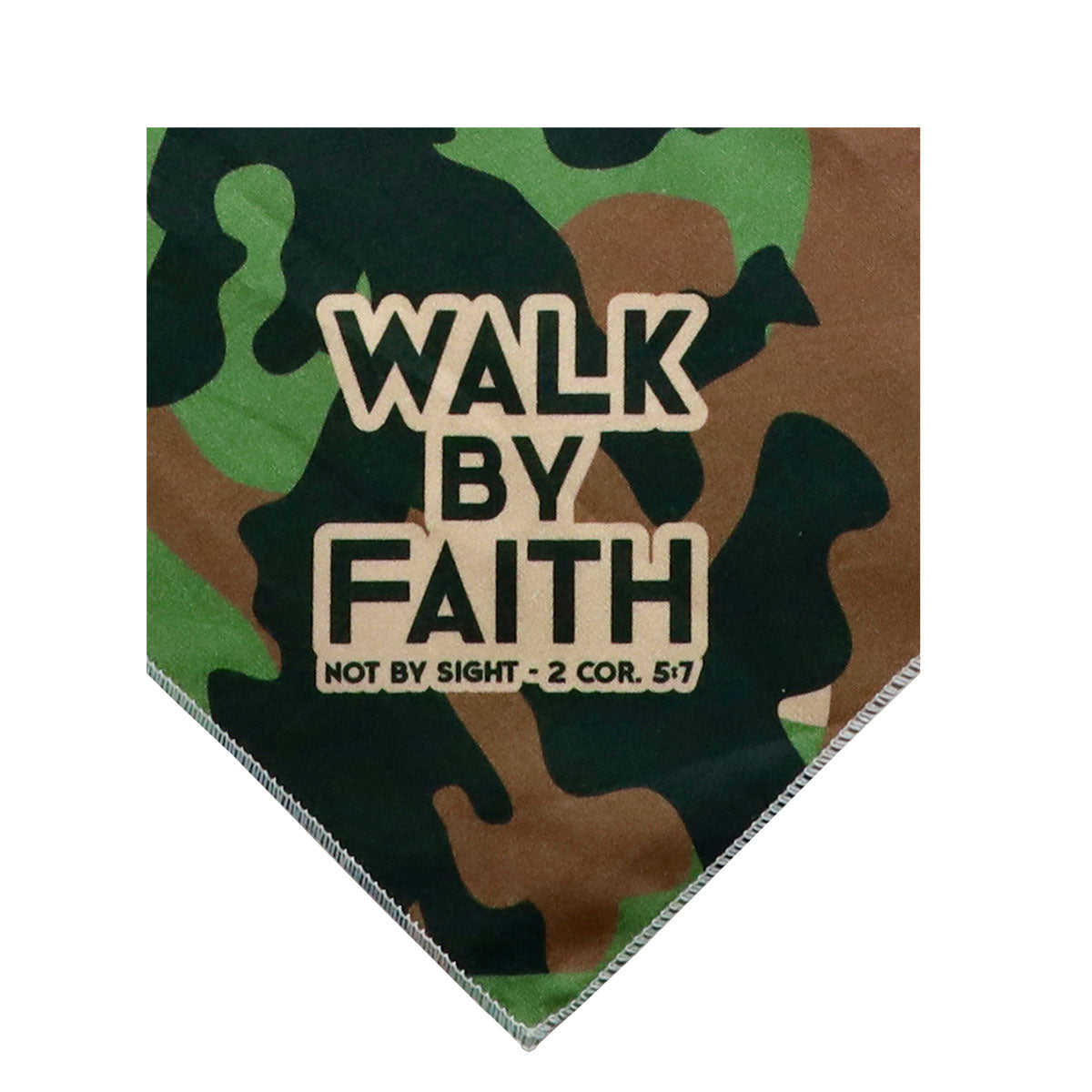 Paws & Pray Walk By Faith Camo Pet Bandana