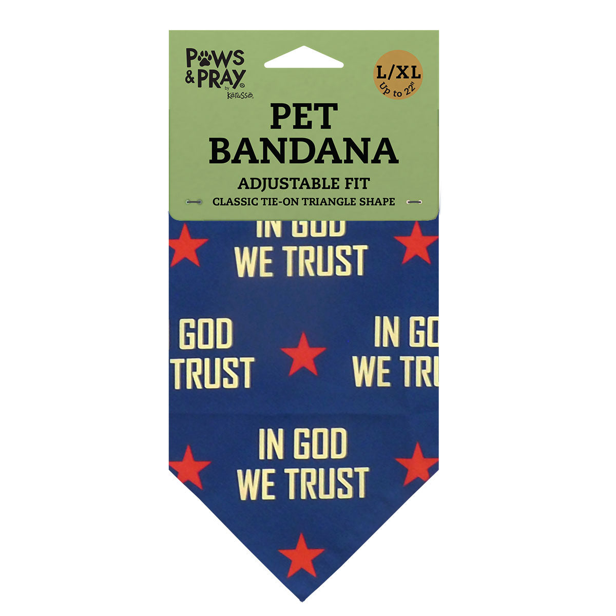 Paws & Pray In God We Trust Pet Bandana