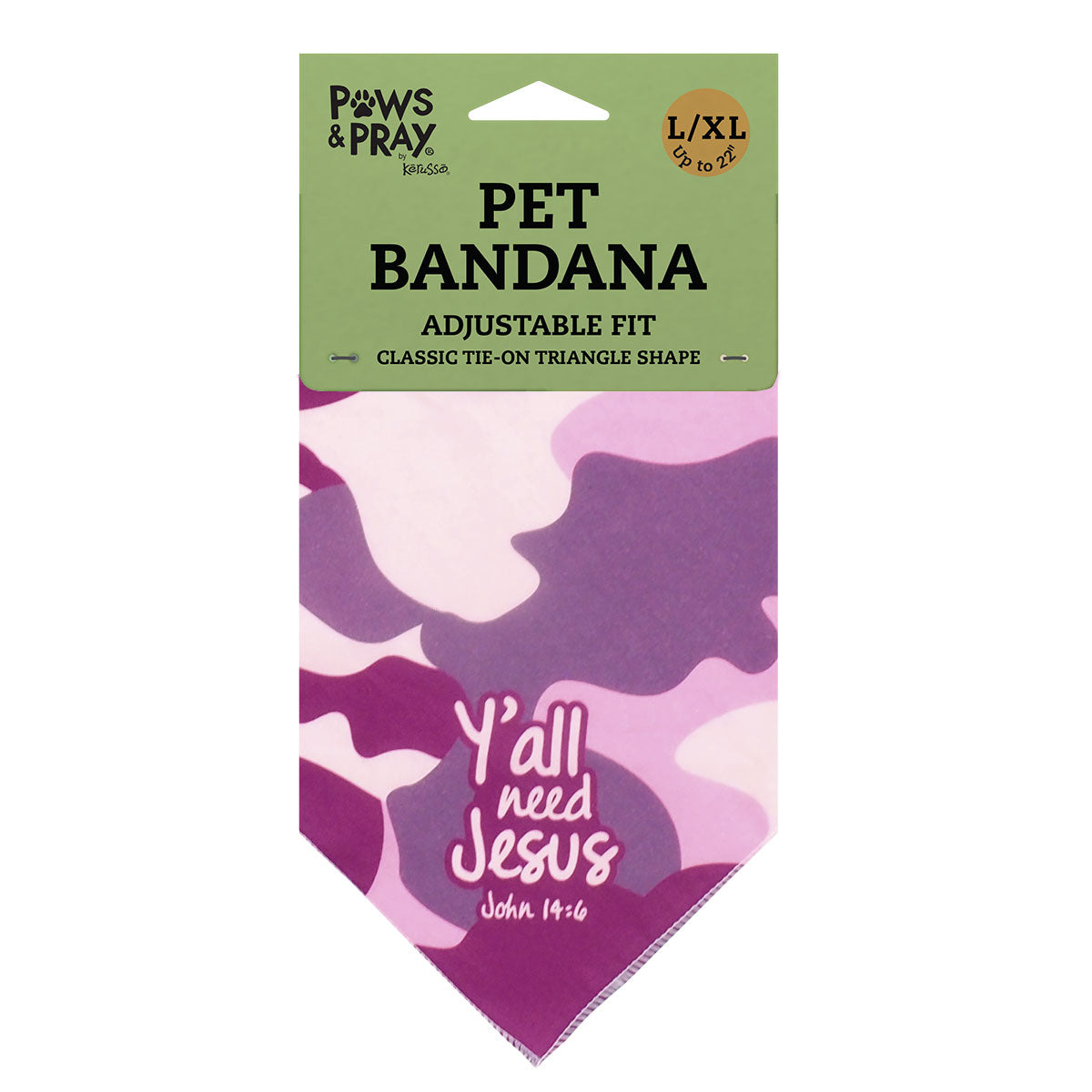 Paws & Pray Y'all Need Jesus Pet Bandana