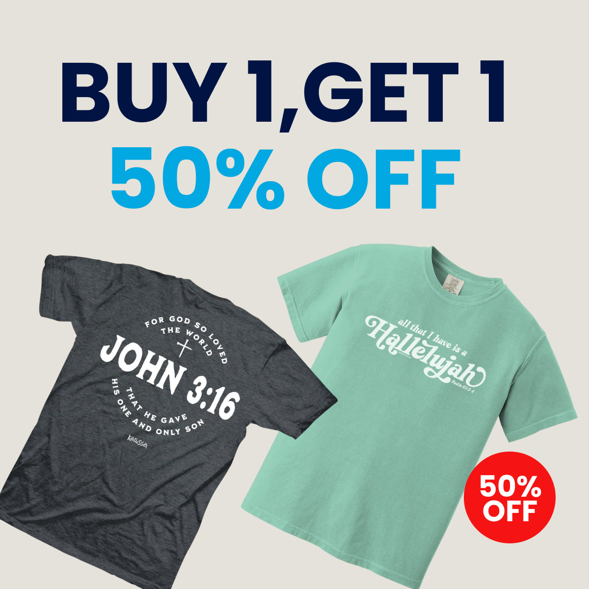 Buy 1 Get 1 50% Off