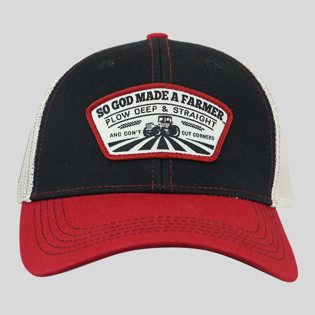 So God Made A Farmer Mens Cap Plow Deep And Straight