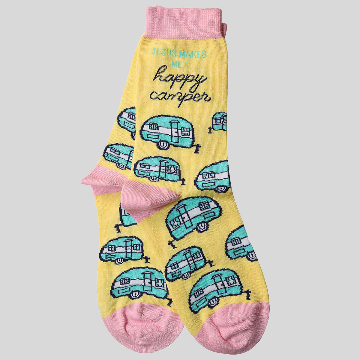 Bless My Sole Socks Happy Camper