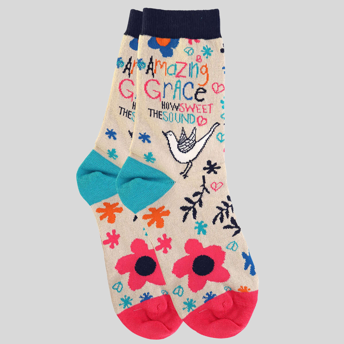 Bless My Sole Socks Amazing Grace Bird