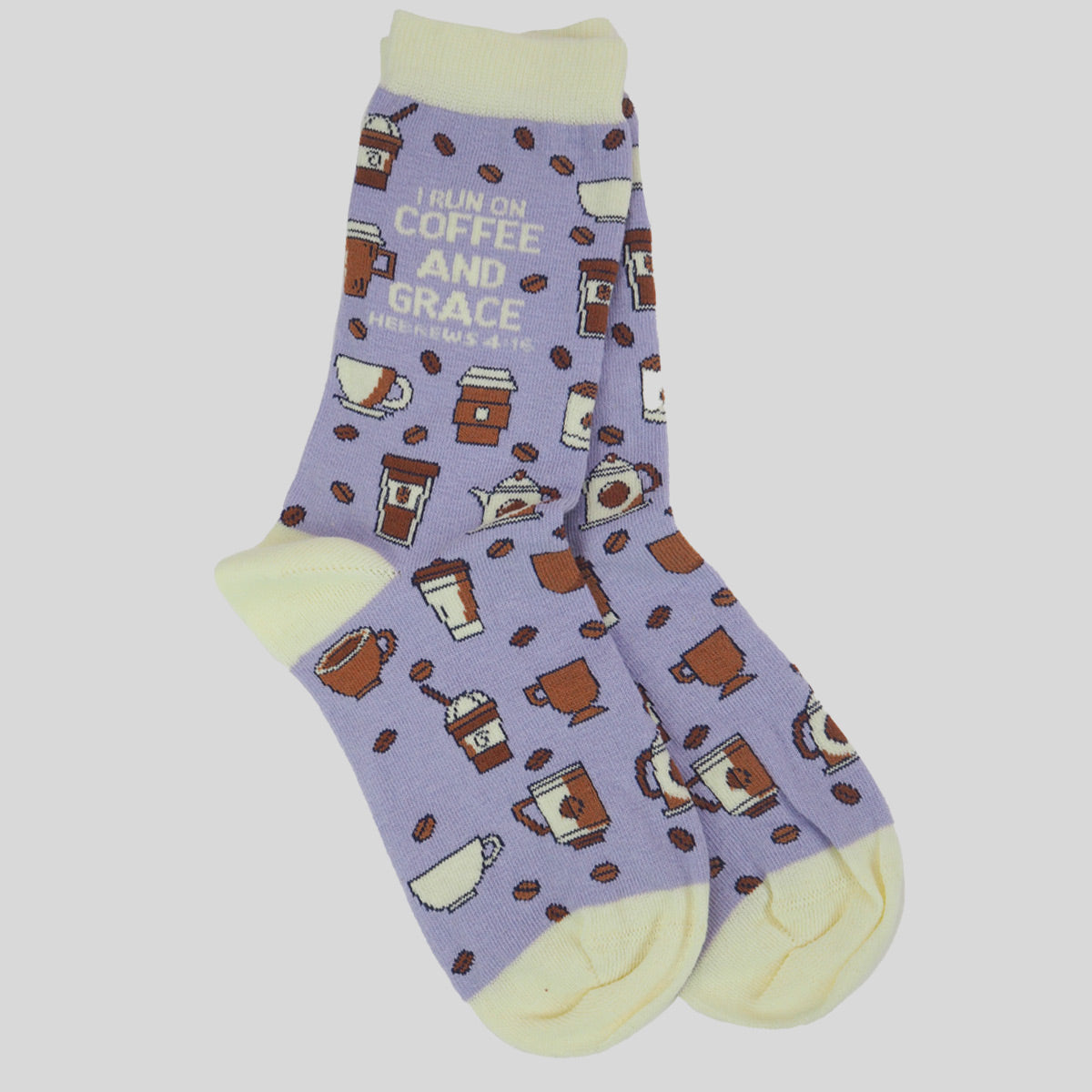 Kerusso Crew Socks Coffee And Grace Main image