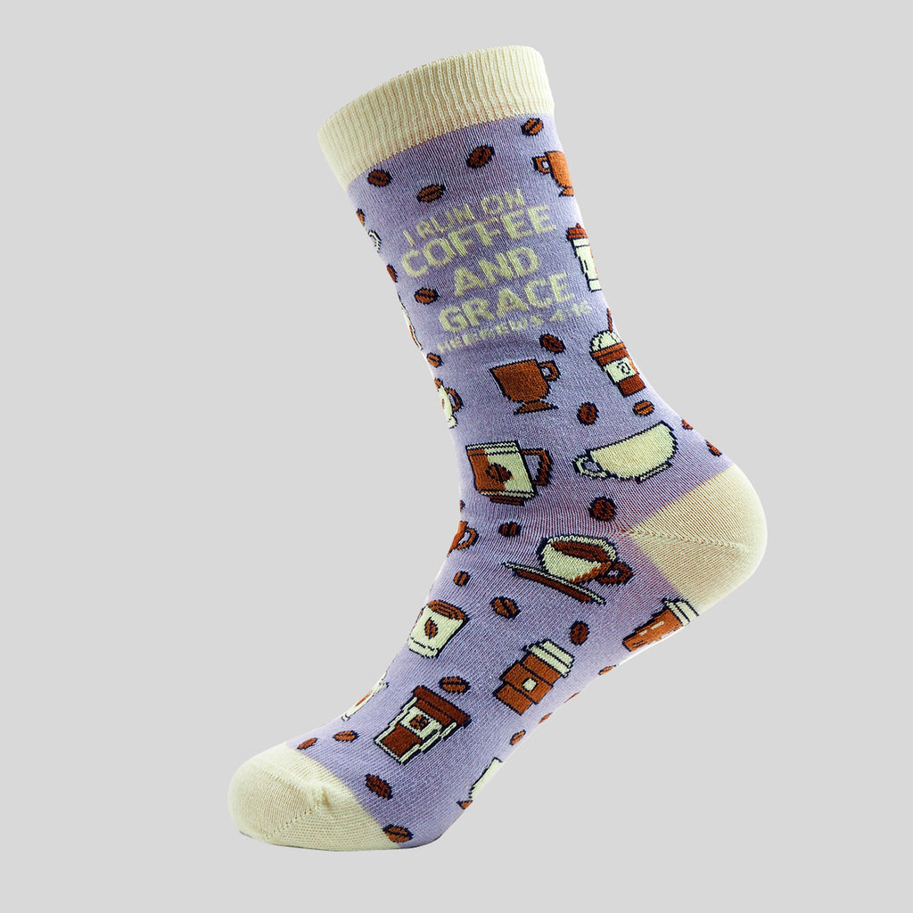 Kerusso Crew Socks Coffee And Grace