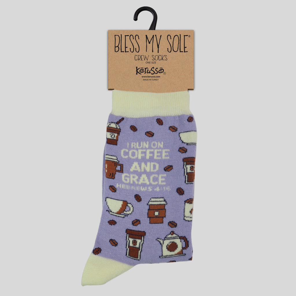 Kerusso Crew Socks Coffee And Grace