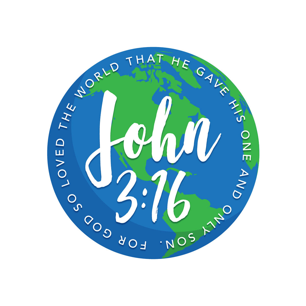 Kerusso John 3:16 World Sticker