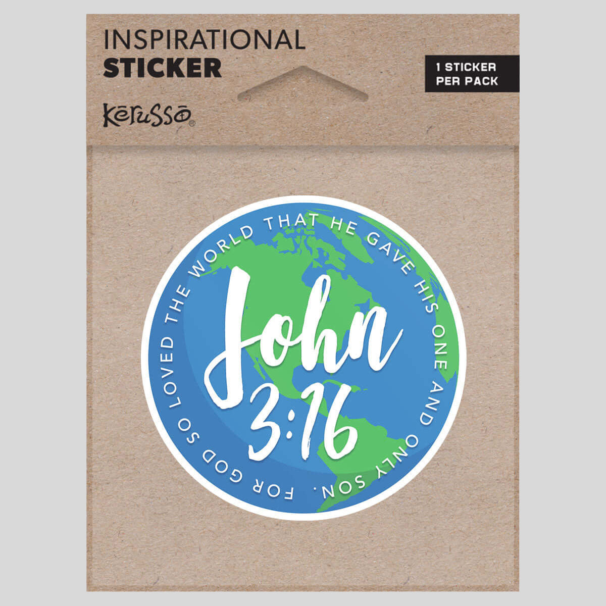 Kerusso John 3:16 World Sticker