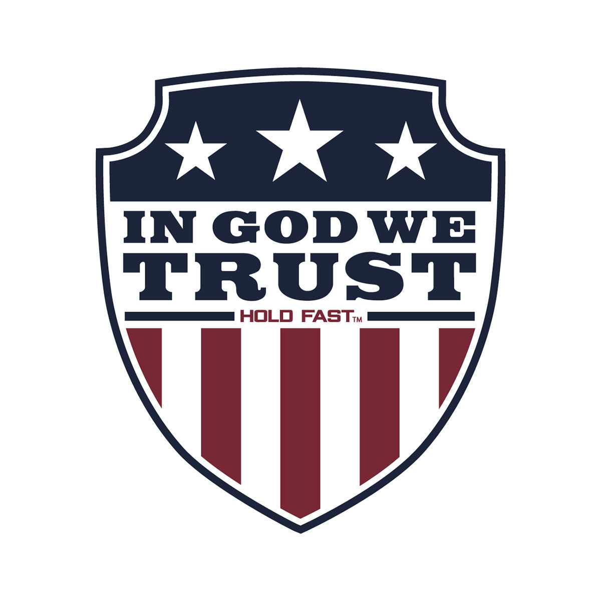 HOLD FAST® In God We Trust Shield Sticker Secondary image