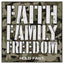 HOLD FAST Faith Family Freedom Camo Sticker