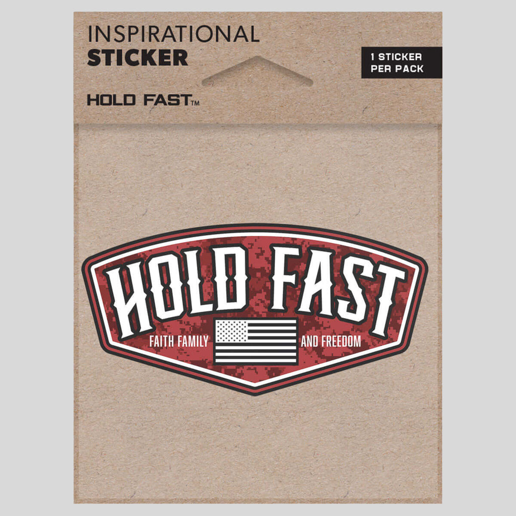 HOLD FAST Sticker Camo Badge