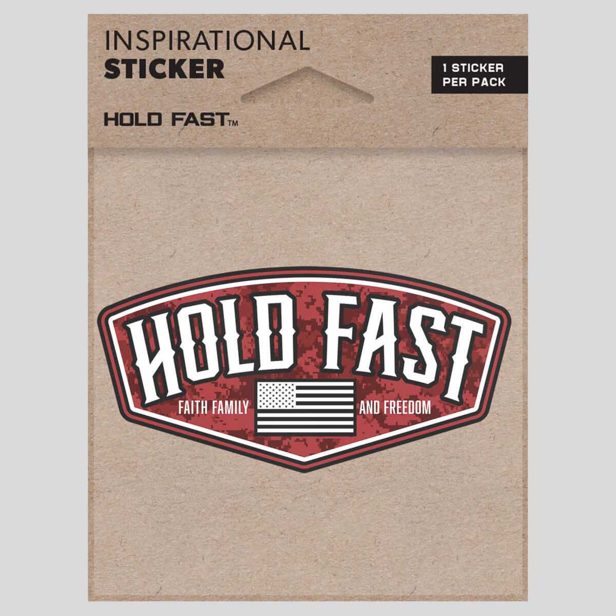 HOLD FAST Sticker Camo Badge