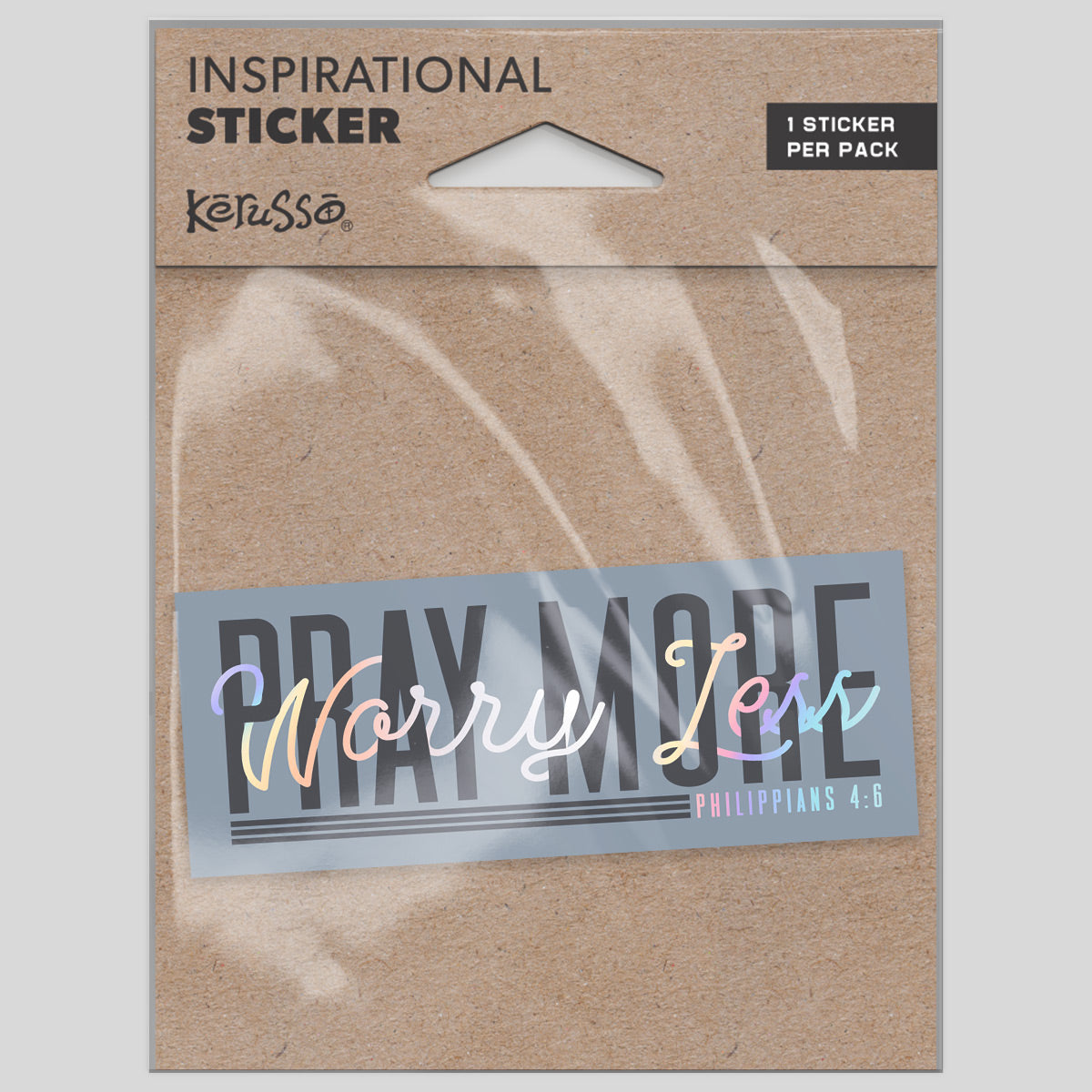 Kerusso Sticker Pray More Worry Less Main image