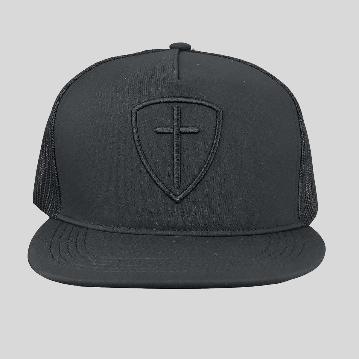 Kerusso Mens Cap Black Cross And Shield Secondary image
