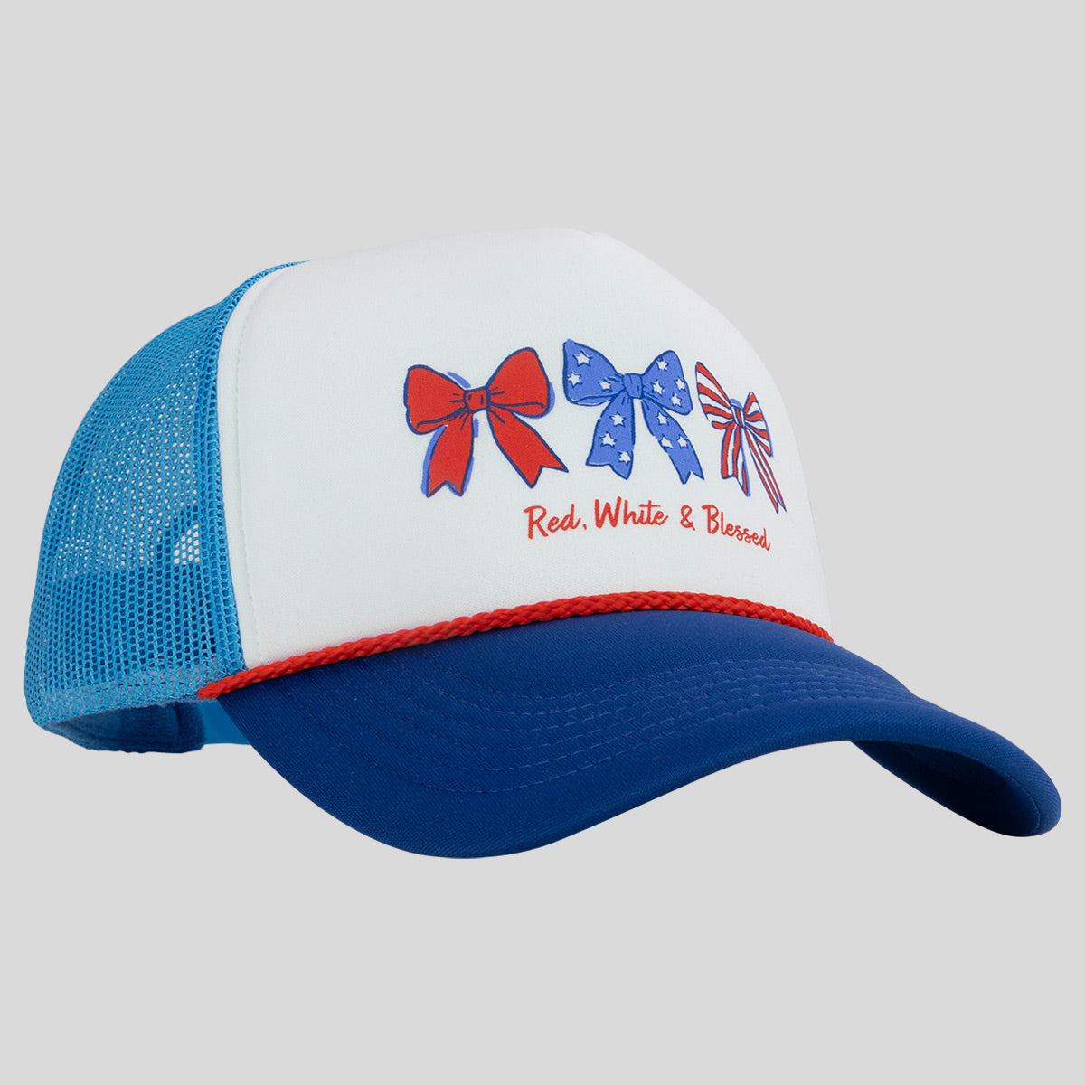 Kerusso Womens Cap Red White & Blessed Bows Main image