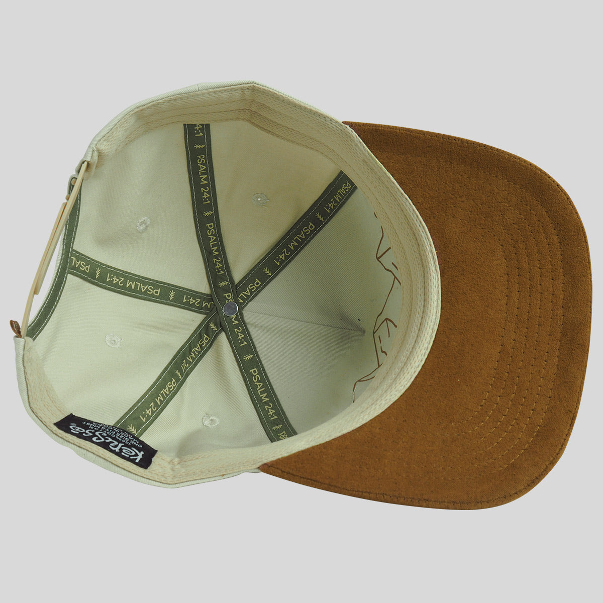 Kerusso Mens Cap Faux Suede Cross Patch