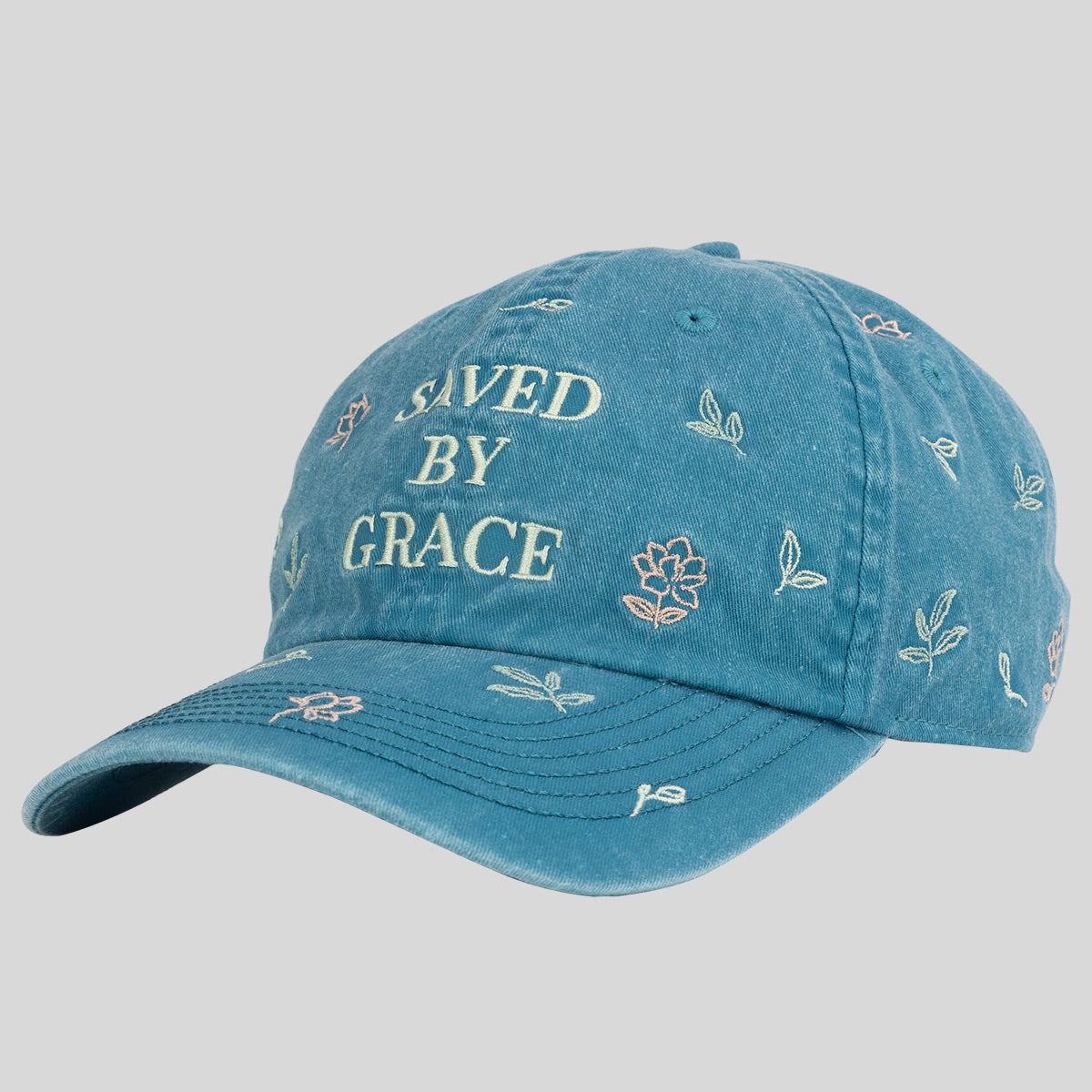 Kerusso Womens Cap Saved By Grace Flowers Main image