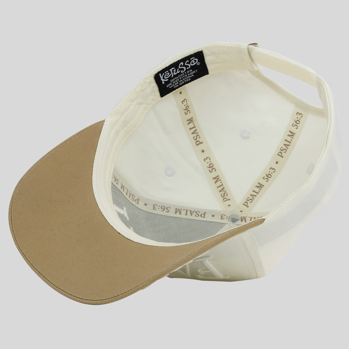 Kerusso Womens Cap Faith Over Fear Two Tone