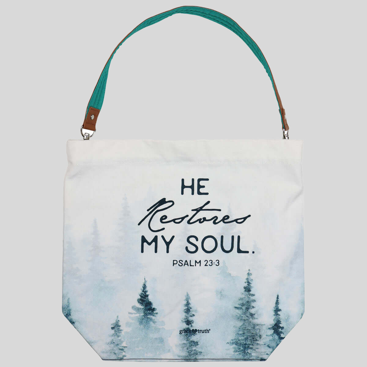 grace & truth Womens Tote Bag He Restores