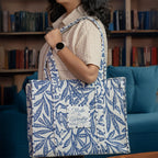 grace & truth Womens Tote Bag Midnight Leaves