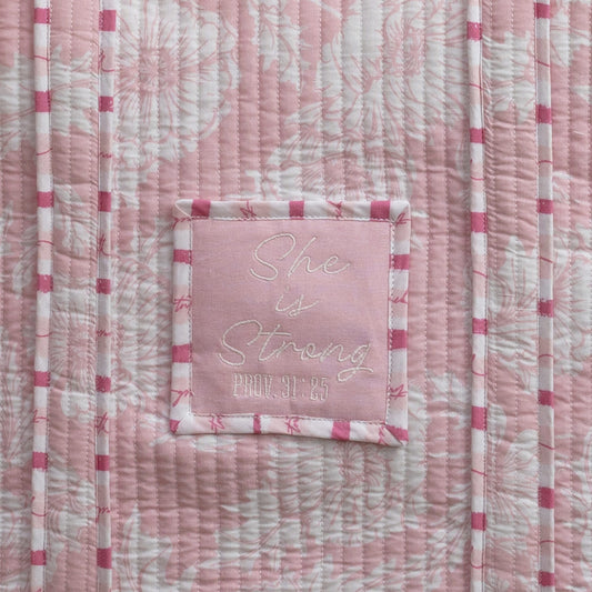 grace & truth Womens Tote Bag Blush Bloom